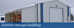 Lumber storage building